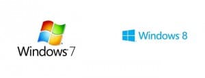 Les logos Windows 7 et Windows 8